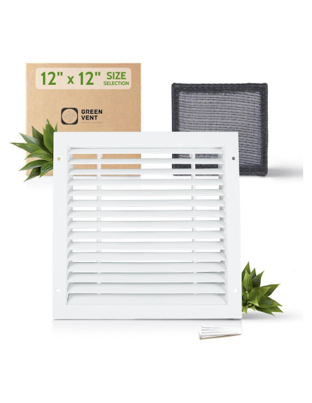 Rejilla de Retorno de Aire 30x30 cm Aluminio Blanco GREEN VENT Rejilla de Retorno de Aire 30x30 cm Aluminio Blanco GREEN VENT