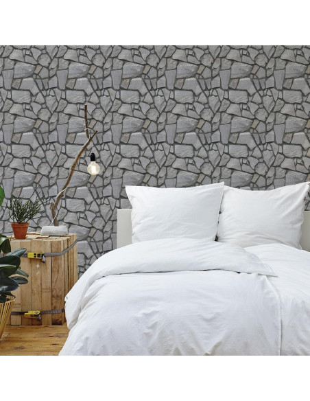 Paneles de Pared 3D Autoadhesivos szgwtk - Piedra Gris, 10 Piezas Paneles de Pared 3D Autoadhesivos szgwtk - Piedra Gris, 10 Piezas