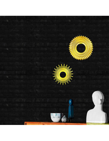 Paneles de Pared 3D Circloophs Autoadhesivos Ladrillo Negro 30 Piezas