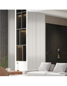 Paneles Acústicos de Pared OUZUGIE 3D Plata Metálica 8 Piezas 2