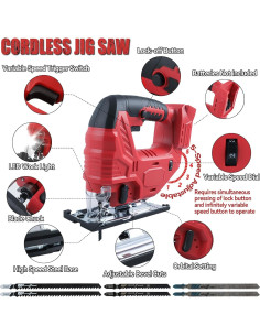 Sierra de calar inalámbrica Milwaukee 18V, 5 velocidades, LED 2