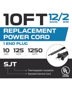 Cable de Alimentación AC 3m SKKSource 18AWG Compatible Bosch 2