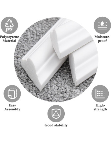 3 Juegos de Molduras de Pared Autoadhesivas RDUIGT 137x61 cm