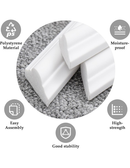 3 Juegos de Molduras de Pared Autoadhesivas RDUIGT 137x61 cm