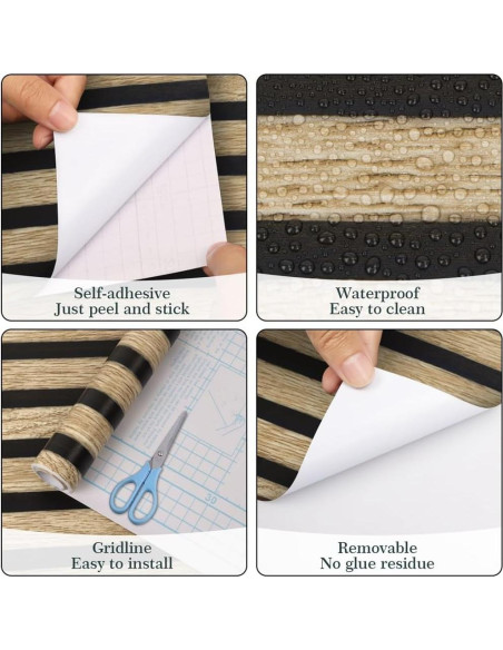 Papel Tapiz Autoadhesivo Arthome 43.5x305 cm Madera Beige Papel Tapiz Autoadhesivo Arthome 43.5x305 cm Madera Beige