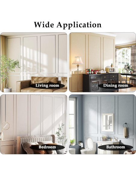 3 Juegos de Molduras de Pared Autoadhesivas RDUIGT 137x61 cm