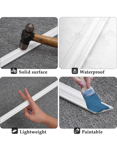 3 Juegos de Molduras de Pared Autoadhesivas RDUIGT 137x61 cm