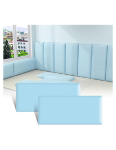 Acolchado de Pared Anticolisión 3D RWBATT 60x30 cm Azul Cielo