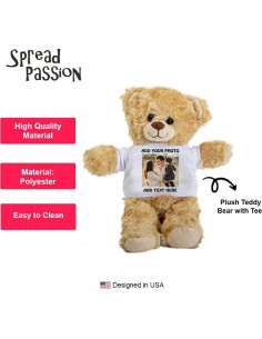 Osito de Peluche Personalizado SpreadPassion 25.4cm Regalos Únicos 2