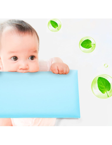 Acolchado de Pared Anticolisión 3D RWBATT 60x30 cm Azul Cielo