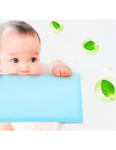 Acolchado de Pared Anticolisión 3D RWBATT 60x30 cm Azul Cielo