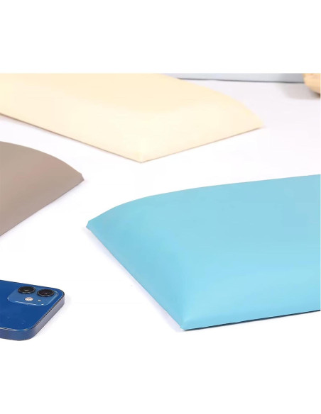 Acolchado de Pared Anticolisión 3D RWBATT 60x30 cm Azul Cielo