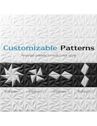 Paquete de 12 Paneles de Pared 3D Lebenforce PVC Blanco 1.02 m