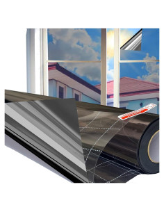 Película de Privacidad Jahoot 45x200cm Plata-Negro UV