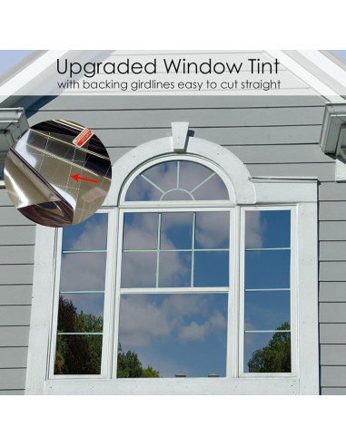 Película de Privacidad Jahoot 45x200cm Plata-Negro UV