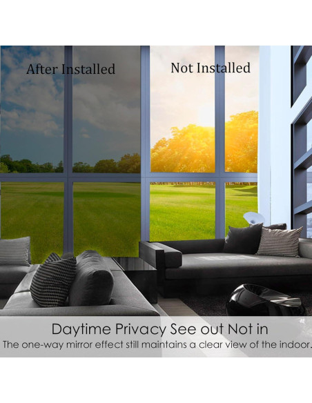 Película de Privacidad Jahoot 45x200cm Plata-Negro UV Película de Privacidad Jahoot 45x200cm Plata-Negro UV