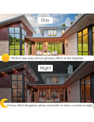 Película de Privacidad Jahoot 45x200cm Plata-Negro UV