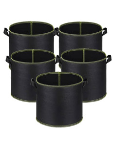 Paquete de 5 bolsas de cultivo Niurui 11.4L tela no tejida
