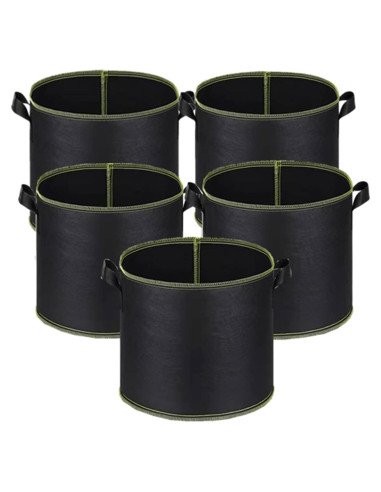 Paquete de 5 bolsas de cultivo Niurui 11.4L tela no tejida