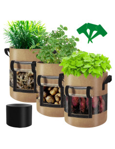 Bolsas de Cultivo de Papas Florelf 10 Galones 3-Pack