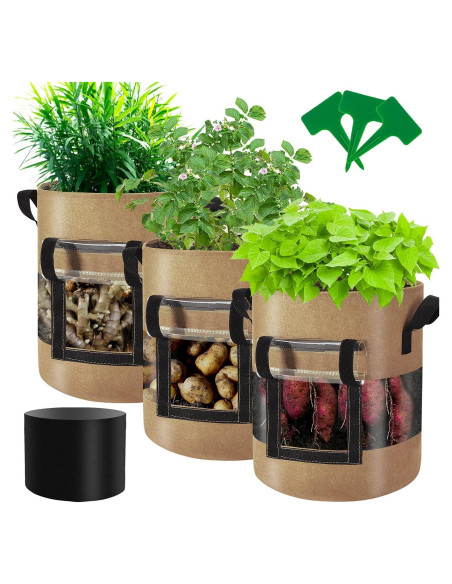 Bolsas de Cultivo de Papas Florelf 10 Galones 3-Pack