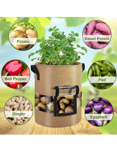 Bolsas de Cultivo de Papas Florelf 10 Galones 3-Pack 2