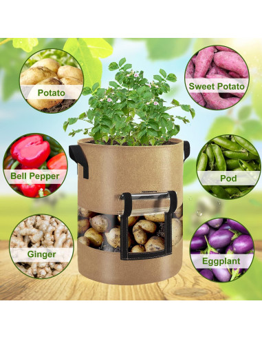 Bolsas de Cultivo de Papas Florelf 10 Galones 3-Pack