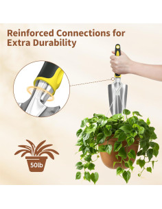 Juego de Herramientas de Jardín LASZOLA 3 Piezas Ergonómico 2