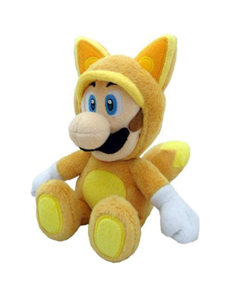 Peluche Oficial Super Mario Luigi Kitsune 15 cm Coleccionable