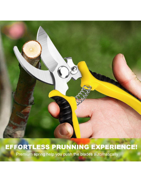 Juego de 3 Tijeras de Jardinería Wevove - Acero Inoxidable