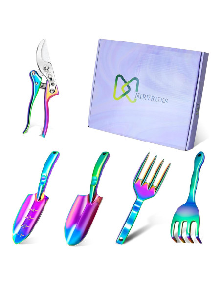 Juego de Herramientas de Jardinería Nirvruxs 5 Piezas Arcoíris