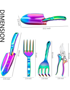 Juego de Herramientas de Jardinería Nirvruxs 5 Piezas Arcoíris 2