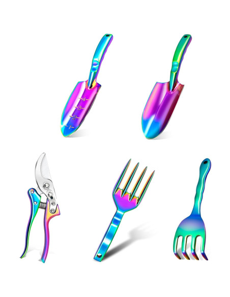 Juego de Herramientas de Jardinería Nirvruxs 5 Piezas Arcoíris