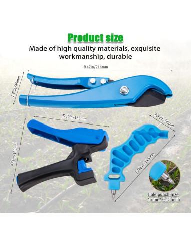 Juego de 3 Piezas Cortadores de Tubos de Riego WSDMAVIS 16/20/25mm