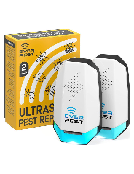 Repelente Ultrasónico de Plagas Ever - 2 Unidades - 55-74 m