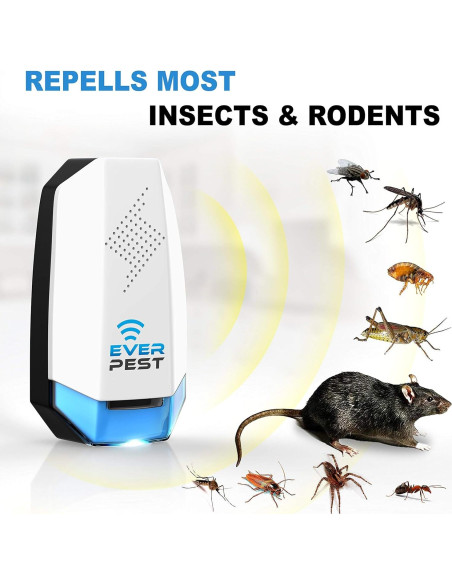 Repelente Ultrasónico de Plagas Ever - 2 Unidades - 55-74 m