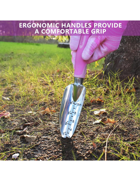 Juego de Herramientas de Jardín Artcome 9 Piezas Rosa Ergonómico