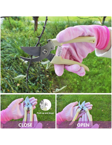 Juego de Herramientas de Jardín Artcome 9 Piezas Rosa Ergonómico