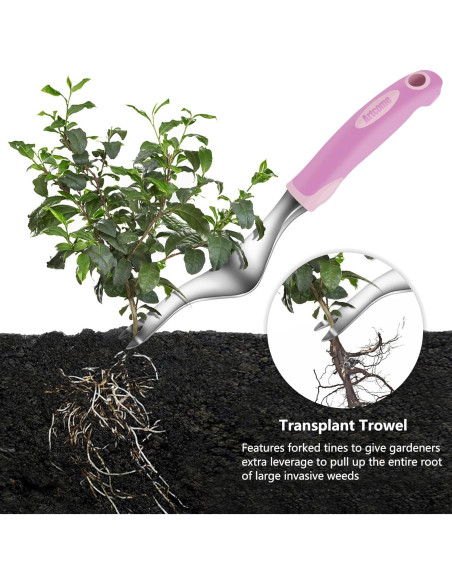 Juego de Herramientas de Jardín Artcome 9 Piezas Rosa Ergonómico