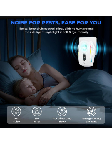 Repelente Electrónico Ultrasonido Gotrays HK-50082 - 6 Piezas