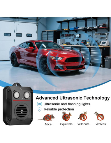 Repelente Ultrasonido para Roedores Visson UR06, 200 m