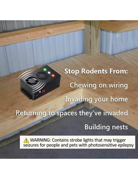 Repelente Ultrasónico de Roedores Angveirt a Batería