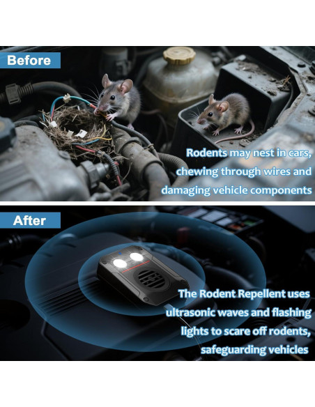 Repelente Ultrasonido para Roedores Visson UR06, 200 m