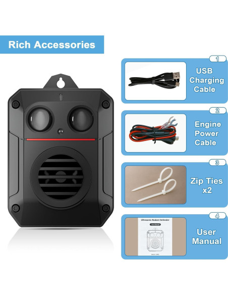 Repelente Ultrasonido para Roedores Visson UR06, 200 m