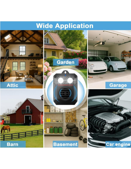 Repelente Ultrasonido para Roedores Visson UR06, 200 m