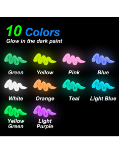 Pintura Acrílica Luminosa para Tela Homy Arty 10 Colores 30ml 2