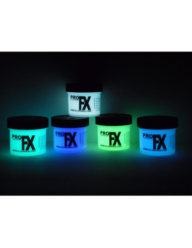 Set de 5 pinturas acrílicas que brillan en la oscuridad Glomania