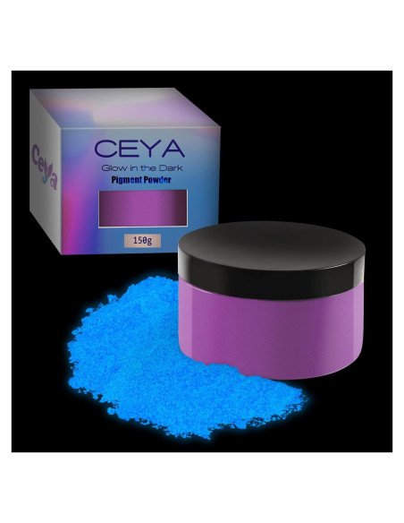 Polvo Brillante Morado Fluorescente Ceya 150g para Manualidades