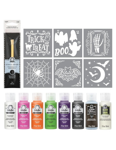 Kit de Pintura Acrílica de Halloween FolkArt - 15 Piezas