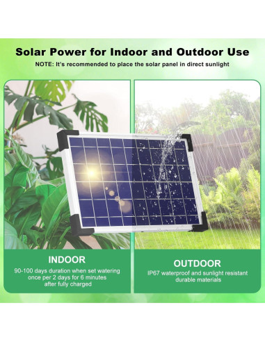 Sistema de Riego por Goteo Solar 5W Lewisia con Temporizador
